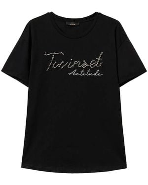 Twinset ルレックス Tシャツ - ブラック