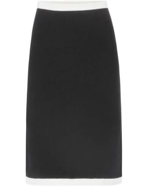 Nina Ricci Knit Midi Skirt - Black