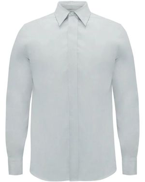 McQueen Concealed Placket Shirt - White