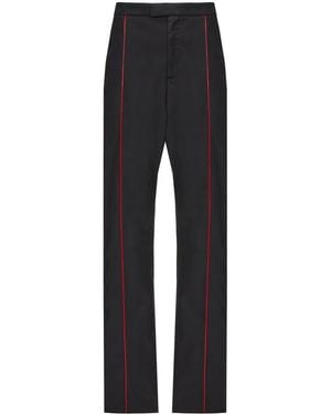 Ferragamo Contrasting-Trim Cotton Track Trousers - Black