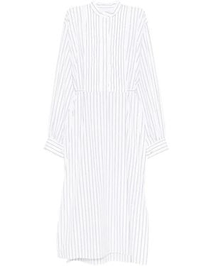 Jil Sander Striped Midi Dress - White