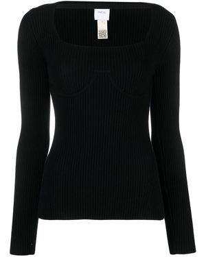 Patou Long-sleeve Knitted Top - Black