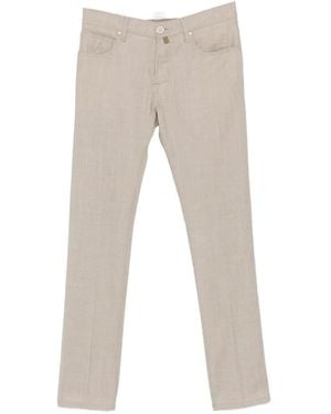 Jacob Cohen Logo-Patch Straight-Leg Trousers - White