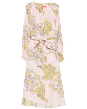 La DoubleJ Jurk Met Bloemenprint - Wit