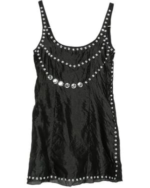 GIMAGUAS Robe Courte Claude À Détails De Clous - Black
