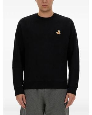 Maison Kitsuné Fox-Patch Jumper - Black