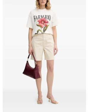 Mos Mosh Mmbati High-Waisted Denim Shorts - White