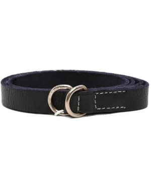 Guidi Ceinture En Cuir De Bison À Anneau En D - Blanc
