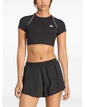 adidas Superstar Cropped T-Shirt - Black