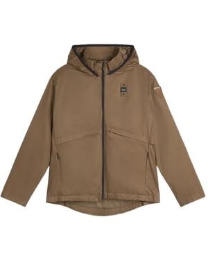 Blauer Hooded Zip Jacket - Brown