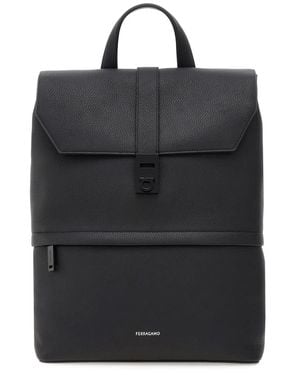 Ferragamo レザー バックパック - ブラック
