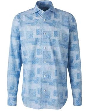 Vincenzo Di Ruggiero Paisley-Print Shirt - Blue