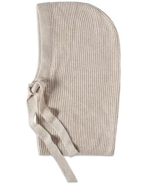 Brunello Cucinelli Cashmere English Rib-Knit Balaclava - White