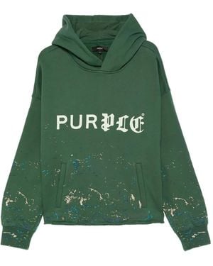 Purple Brand Hoodie mit Logo-Print - Grün
