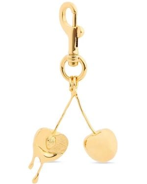 Rabanne Cherry-Pendant Bag Charm - Metallic