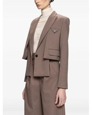 Nissa Blazer A Rayas Diplomáticas - Marrón