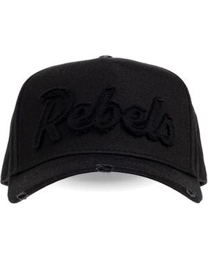 DSquared² Appliqué-Detail Baseball Cap - Black
