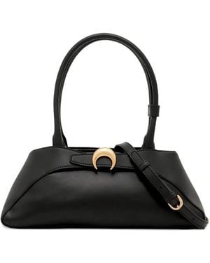 Marine Serre Medium Aurora Smooth-Leather Tote Bag - Black