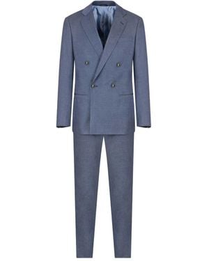 Giorgio Armani Double-Breasted Suit - Blue