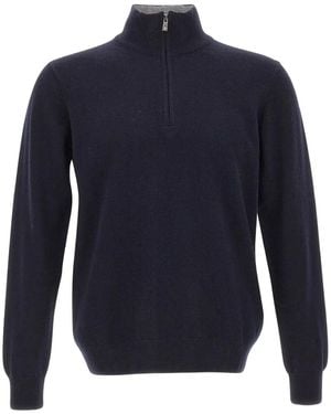 Della Ciana Pull À Col Zippé - Blue