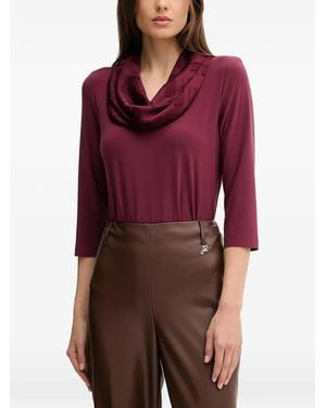 Joseph Ribkoff Cowl-Neck Top - Red