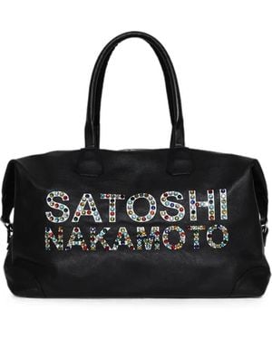 Satoshi Nakamoto Reisetasche Mit Nieten - Schwarz