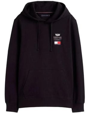 Tommy Hilfiger X Cadillac Formula 1 Logo-Print Hoodie - Blue