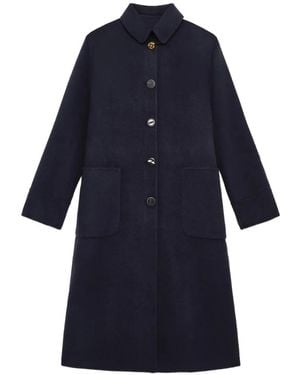 Maliparmi Reversible A-Line Coat - Blue