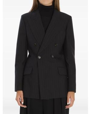 Gucci Pinstripe Double-Breasted Jacket - Black
