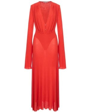 MANURI Suki Long-Sleeve Maxi Dress - Red