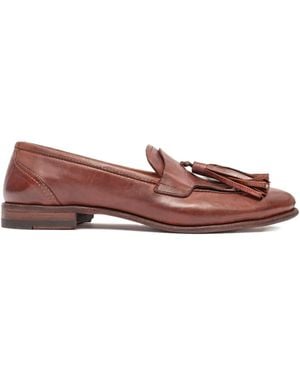 PAUL SILENCE Tassel Leather Loafers - Brown