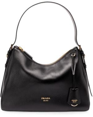 Prada Leather Shoulder Bag - Black