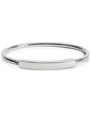 Monica Vinader Bracciale Rigido Mv Linear - Bianco