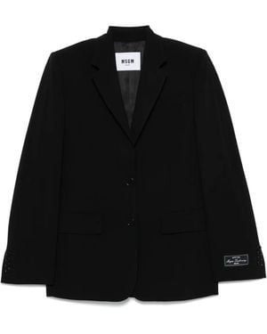MSGM シングルジャケット - ブラック
