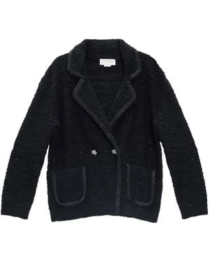 Genny Sequin-Embellished Bouclé Jacket - Blue