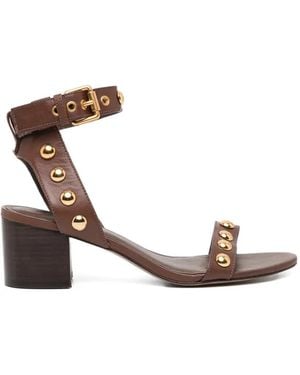 FARM Rio 55Mm Stud-Embellished Sandals - Brown