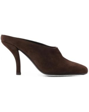 TOTEME Contour Suede Mules - Brown