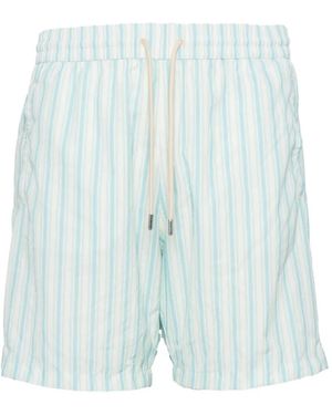Jacob Cohen Striped Drawstring Swim Shorts - Blue