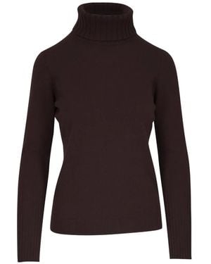 Kinross Cashmere Roll-Neck Jumper - Purple
