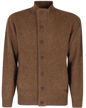 Barbour Cardigan Essential À Coudières - Brown