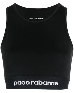 Rabanne Jersey Bodyline Sports Bra - Black
