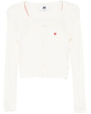 Chocoolate Top Mit Logo-Stickerei - Weiß