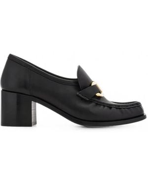 Ferragamo Loafers Met Blokhak En Gancini-Ornament - Zwart