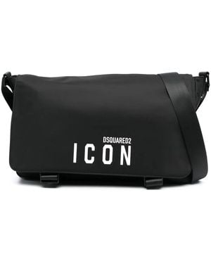 DSquared² ディースクエアード Icon ロゴ ショルダーバッグ - ブラック