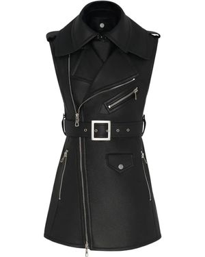 Jean Paul Gaultier Leather Vest - Black