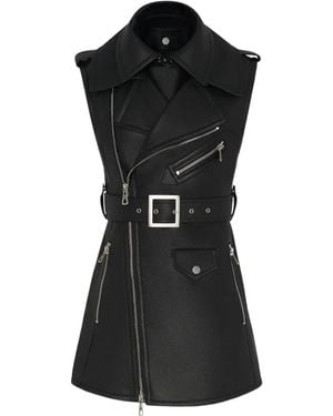 Jean Paul Gaultier Leather Vest - Black