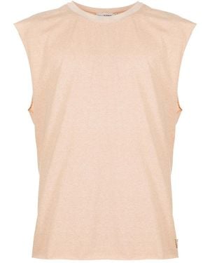 Amir Slama Logo-Appliqué Tank Top - Natural