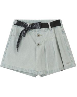 Musium Div. Pleated Button Shorts - Grey