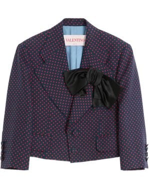 Valentino Garavani Plusdepois-Print Blazer - Blue