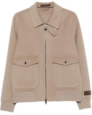 ONTHEBUND Veste Zippée À Poche Poitrine - Natural